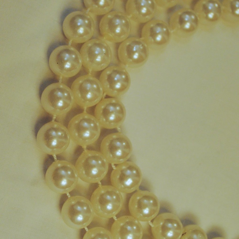 Vintage Tri-Strand Faux Pearl